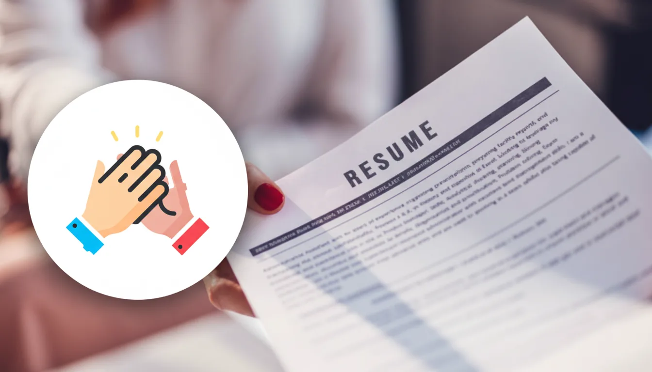 Sammanfattning i CV – kvinna håller i ett CV-dokument