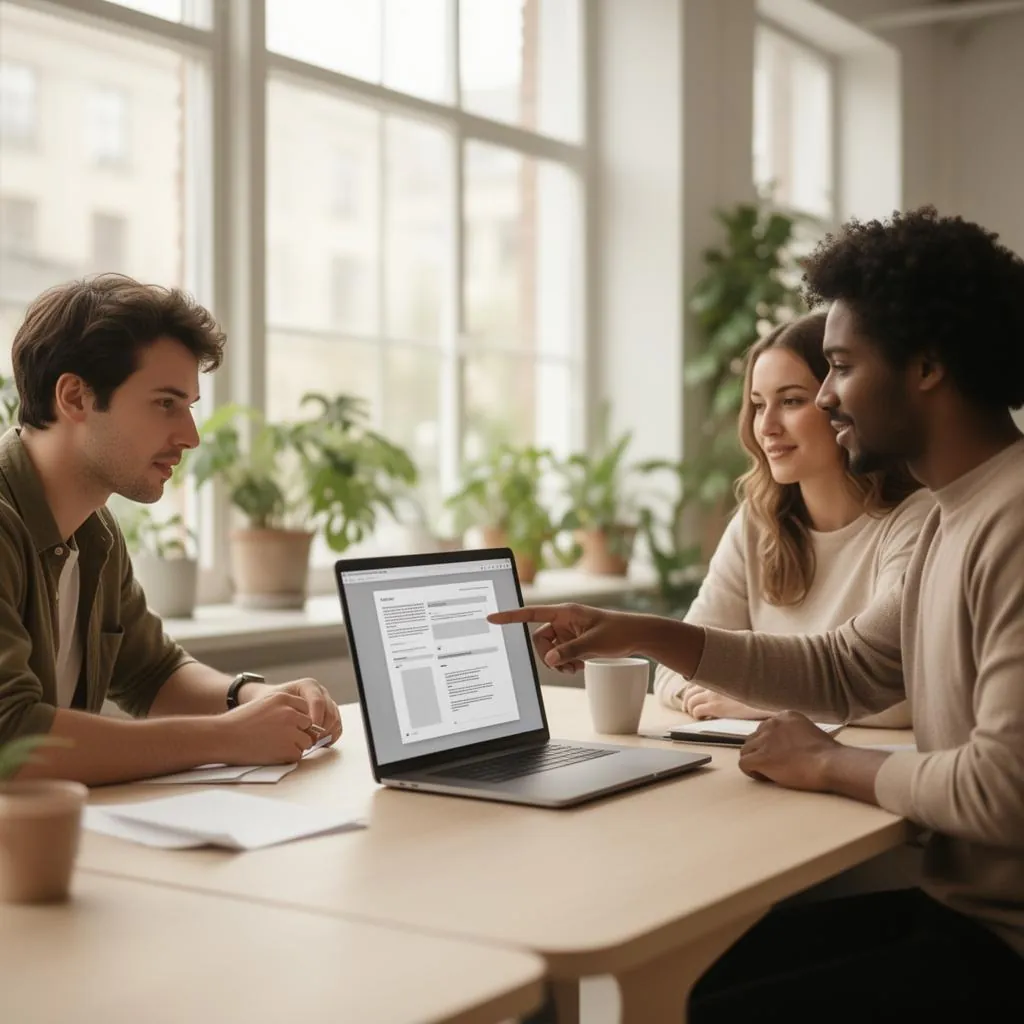 CV-Proffset team som arbetar tillsammans för att hjälpa jobbsökare med professionella CV-mallar