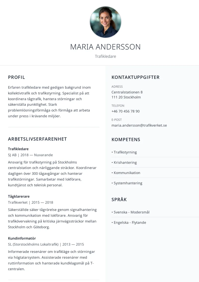 Rundad cv-mall med mjuka former