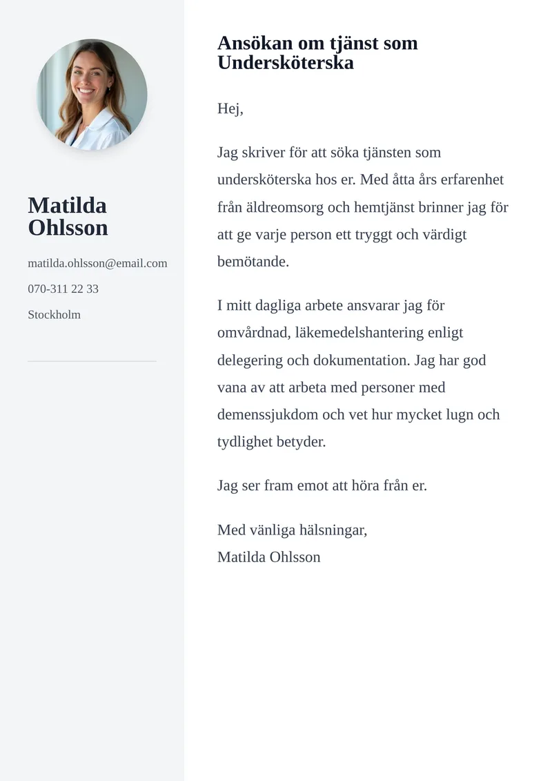 Personligt brev mall Kreativ - färdig mall att fylla i