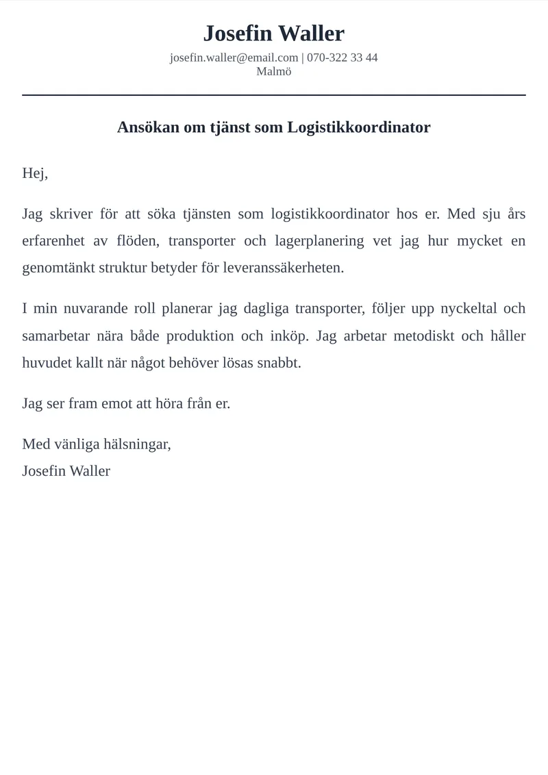 Personligt brev mall Struktur - färdig mall att fylla i